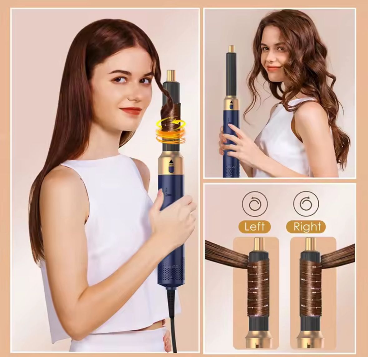 Combo Cepillo Secador 5 en 1 con Maleta (CP-C06)