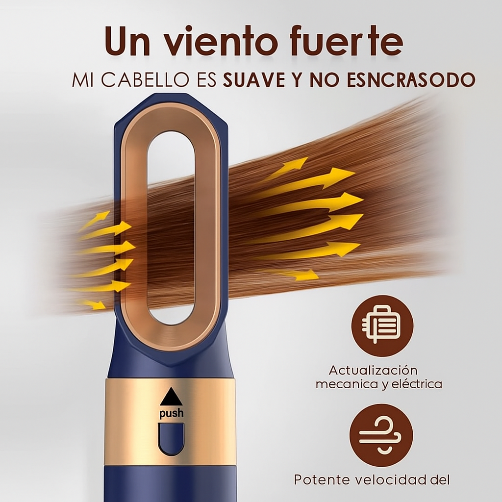 Combo Cepillo Secador 5 en 1 con Maleta