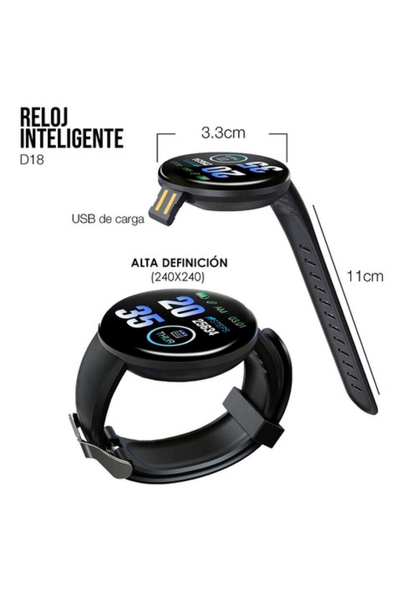 Smartwatch D18 Circular