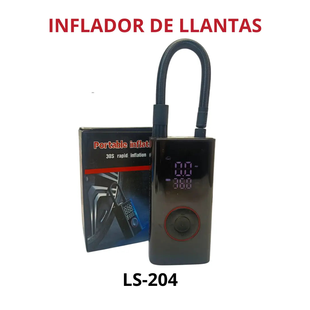 Inflador de llantas portátil con pantalla LS-204