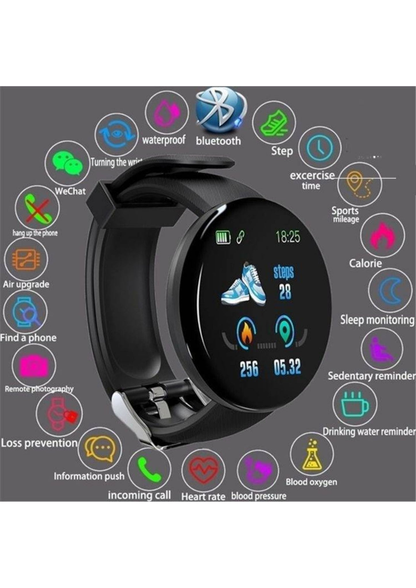 Smartwatch D18 Circular