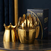 SET DE CUBIERTO HUEVO CON CORONA 24 PCS